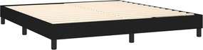 vidaXL Κρεβάτι Boxspring με Στρώμα Μαύρο 180x200 εκ. Υφασμάτινο