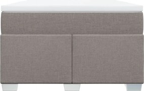 vidaXL Κρεβάτι Boxspring με Στρώμα Taupe 120x200 εκ. Υφασμάτινο