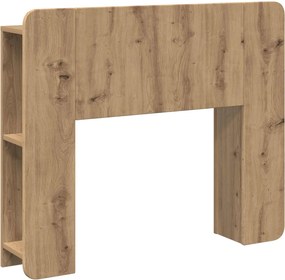 vidaXL Κρεβάτι με Κεφαλάρι Τεχνίτικη Δρυς 119,5 x 18,5 x 80 εκ
