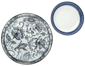 Σερβίτσιο Πιάτα Φαγητού Mediterraneo (Σετ 20Τμχ) 25.275.40 White-Blue Cryspo Trio 20 τμχ Porcelain
