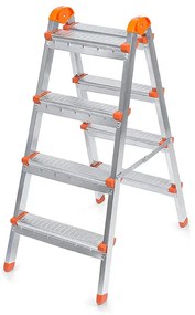 Σκάλα Double Step Perilla μεταλλική 4+4 σκαλοπάτια 93εκ.