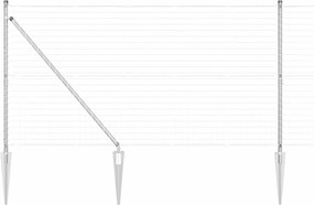 vidaXL Τεντώτο με στήριγμα Ασημί 1,2 x 10 m Ατσάλι