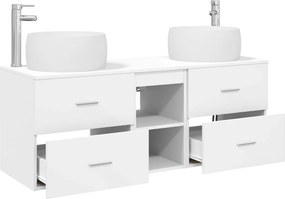 vidaXL Σετ Επίπλων Μπάνιου 3 τμχ. Λευκό 49,5 x 44,5 x 66 εκ