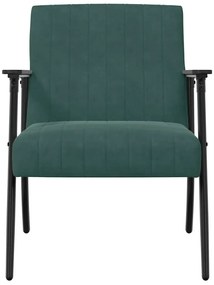 vidaXL Πολυθρόνα Σκούρο Πράσινο 59 x 75 x 78 εκ Βελούδο