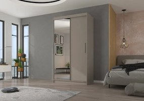 Ντουλάπα Zaist 120 συρόμενη-Γκρεζ