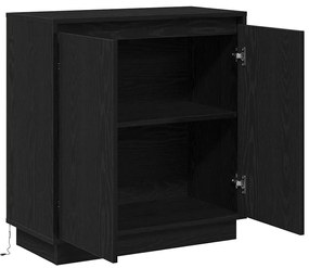 vidaXL Κομοδίνο Μαύρη Οξυά 71 x 34.5 x 75 εκ. Επεξεργασμένο ξύλο