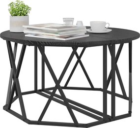 vidaXL Τραπεζάκι σαλονιού Μαύρη Οξυά 80 x 80 x 42 cm