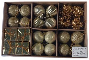 Σετ Χριστουγεννιάτικα στολίδια - 4cm - 24pcs - 023285-023285