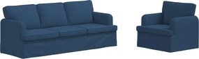 vidaXL Σετ Καναπέ 2 pcs Μπλε 201 x 80 x 85 εκ ύφασμα