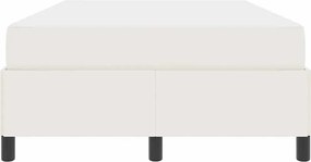 vidaXL Σκελετός Κρεβατιού με στρώμα Κρεμ 120 x 200 cm ύφασμα