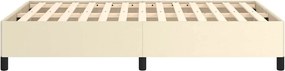 vidaXL Πλαίσιο Κρεβατιού χωρίς στρώμα Κρεμ 120x190 εκ.Συνθ. Δέρμα