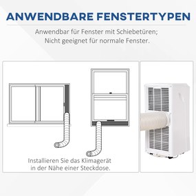 Κινητό κλιματισμό 3 σε 1, με τηλεχειριστήριο, 9K BTU, 24h timer, ABS, λευκό