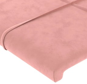 vidaXL Κεφαλάρια Ροζ Βελούδινα 160x5x78/88 εκ.