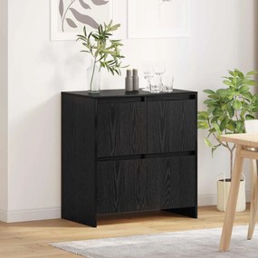 vidaXL Πλαϊνό γραφείο Μαύρη Οξυά 70 x 41 x 75 εκ. Επεξεργασμένο ξύλο