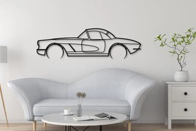 Σετ των 2 Intra απο ξύλο plywood 3mm-4mm πάχος - Πρότυπο αυτοκινήτου κοπής λέιζερ Corvette C1 Δίασταση 20x20 cm INTRAFABR-111176006