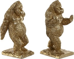 Bokstøtte Home ESPRIT Ρητίνη Γορίλας 13 x 12,5 x 24 cm