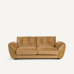 Καναπές-κρεβάτι 3 θέσεων από λινό βελούδο, EDGAR