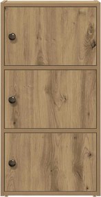 vidaXL Βιβλιοθήκη Αρτισιανή Δρυς 40x24x77 εκ. Επεξ. Ξύλο