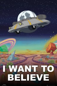 Αφίσα Rick And Morty - I Want To Believe, (61 x 91.5 cm)