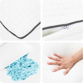 vidaXL Μαξιλάρι Ύπνου Λευκό 50 x 30 x 11 cm