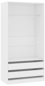 Ντουλάπα Λευκή 100 x 50 x 200 εκ. από Μοριοσανίδα - Λευκό