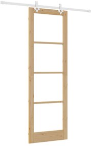 vidaXL Συρόμενη Πόρτα  με Σετ Υλικών 78x232 cm Μασίφ Ξύλο Πεύκου