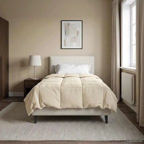 vidaXL Χειμερινό Παπλωματοθήκη 155 x 220 cm Χειμώνας Κρεμ Αναπνεύσιμο
