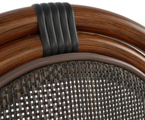 Καρέκλα KASON C5026 Αλουμινίου Bamboo Look Καφέ με Textline 40,5x56,5x89,5 εκ. 40.5x56.5x89.5 εκ.