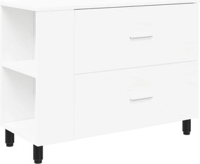 vidaXL Έπιπλο μπάνιου Λευκό 80 x 35 x 60 cm Επεξεργασμένο Ξύλο