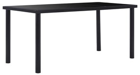 vidaXL Τραπεζαρία Μαύρη 160 x 80 x 75 εκ. από Ψημένο Γυαλί