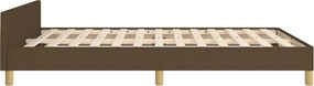 vidaXL Σκελετός Κρεβατιού Χωρίς Στρώμα Καφέ 140x200 εκ.Υφασμάτινο