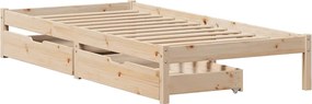vidaXL Σκελετός Κρεβατιού Χωρίς Στρώμα 100x200 εκ. Μασίφ Πεύκο