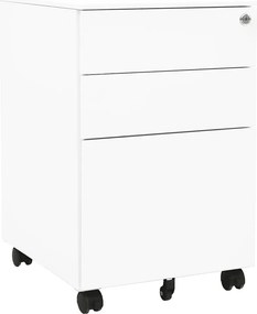 vidaXL Αρχειοθήκη Φορητή Λευκή 39 x 45 x 60 εκ. Ατσάλινη