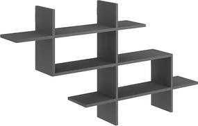 Ραφιέρα τοίχου Halic Megapap χρώμα ανθρακί 150x22x82εκ.