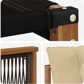 vidaXL Σειρά Καναπέ Εξωτερικού 7 τμχ. Φυσικό και Μπεζ