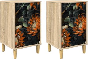 vidaXL Κομοδίνο LOCHEM 2 τμχ. Sonoma Δρυς 36 x 33 x 60 εκ