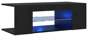 vidaXL Ντουλάπι TV Μαύρο 90 x 39 x 30 εκ. Επεξεργασμένο ξύλο