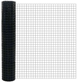vidaXL Φράχτης Εuro Γκρι 1.6 x 10 m Σίδηρος με επικάλυψη PVC