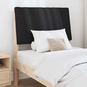 vidaXL Ταπετσαρισμένο κεφαλάρι Μαύρο 75 cm Στερεά ξυλεία πεύκου