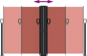 vidaXL Σκίαστρο Πλαϊνό Συρόμενο Τερακότα 140 x 600 εκ.