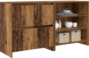 vidaXL Πλαϊνό γραφείο 2 pcs Παλιό ξύλο 70 x 41 x 75 εκ.