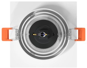 vidaXL Κρυφά σποτ 12 τμχ Τετράγωνα GU10 Λευκά 91x91 χιλ.