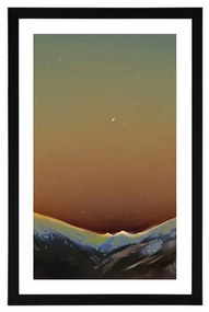 Αφίσα με παρπαστού Γοητευτική νύχτα στη φύση - 40x60 white