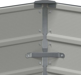 vidaXL Γλάστρα Ανθρακί 129 x 129 x 45 cm Ατσάλι