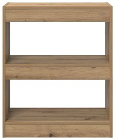 vidaXL Βιβλιοθήκη artisan δρυς 60 x 30 x 72 εκ. Επεξεργασμένο ξύλο