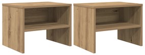 vidaXL Κομοδίνο 2 pcs artisan δρυς 40 x 30 x 30 εκ Επεξεργασμένο ξύλο