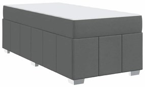 vidaXL Σκελετός Κρεβατιού Σκούρο γκρι 90 x 190 cm ύφασμα