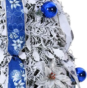 vidaXL Τεχνητό Χριστουγεννιάτικο Δέντρο με 200 LED Λευκό 210 cm PVC