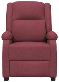 vidaXL Πολυθρόνα Μασάζ Ηλεκτρική Μπορντό Υφασμάτινη