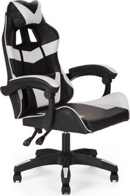 Καρέκλα γραφείου gaming William PU μαύρο-λευκό 60x59x108/118